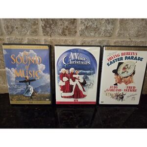 VTG DVD LOT WHITE CHRISTMAS, SOUND OF MUSIC, EASTER PARADE EC